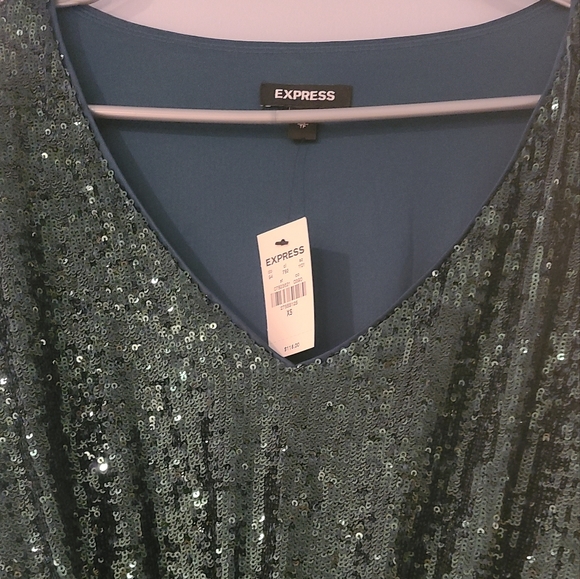 Emerald sequin dress - Picture 2 of 4